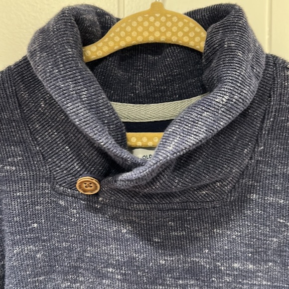 Old Navy shawl collar marled navy blue sweater - Picture 2 of 3
